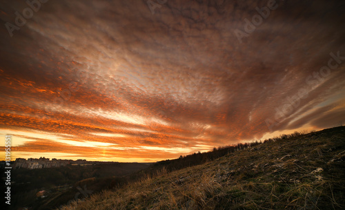 Photography ping clouds in prague