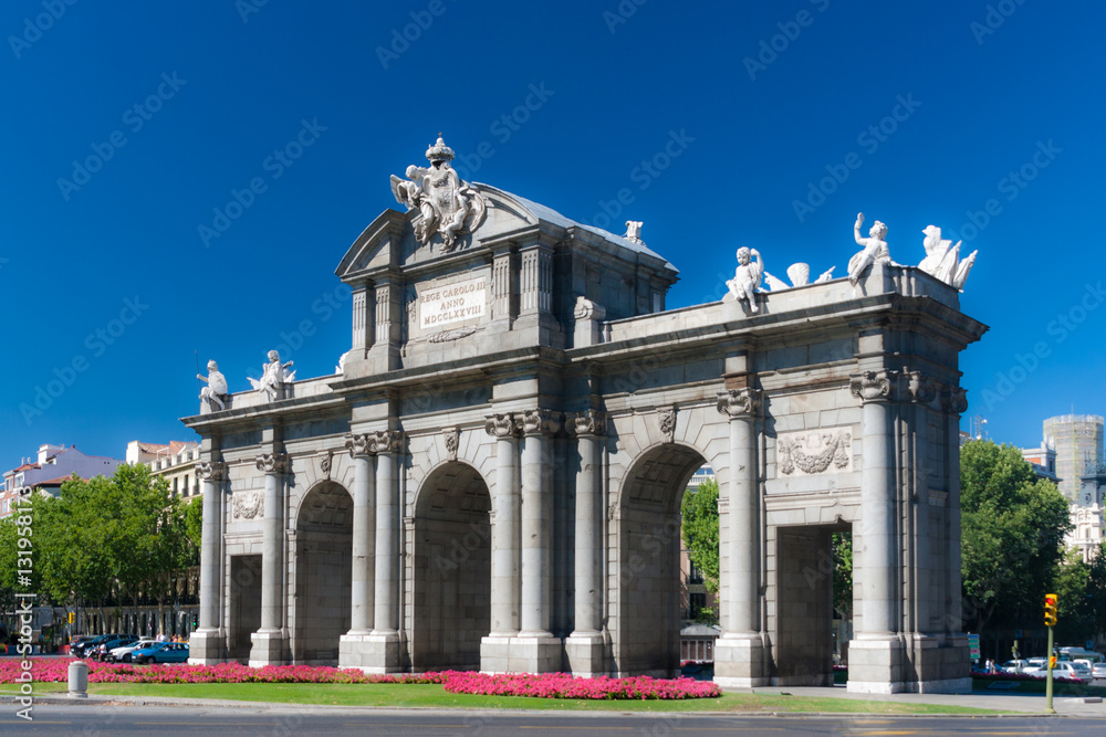 Puerta de Alcala in central Madrid, Spain