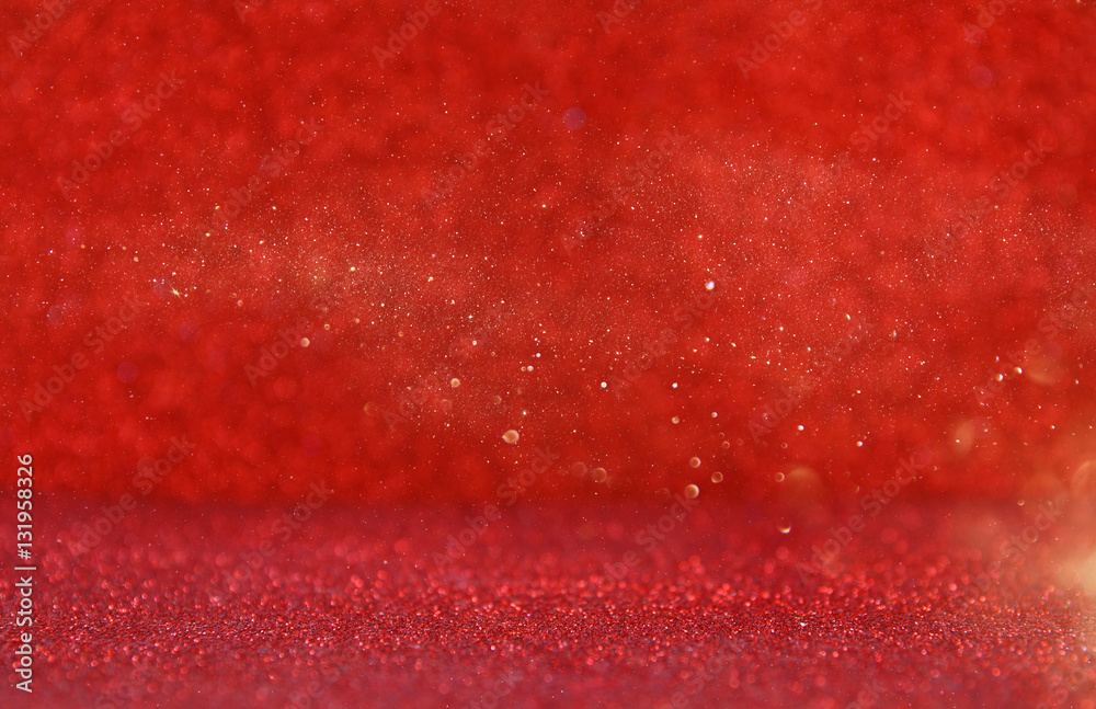 Red glitter vintage lights background