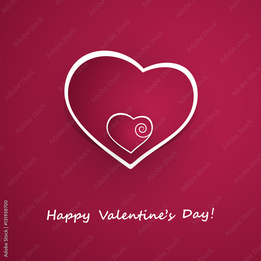     Valentine's Day Card Design - Template Illustration
