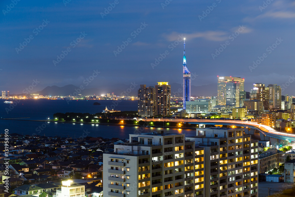 Obraz premium Fukuoka city in Japan