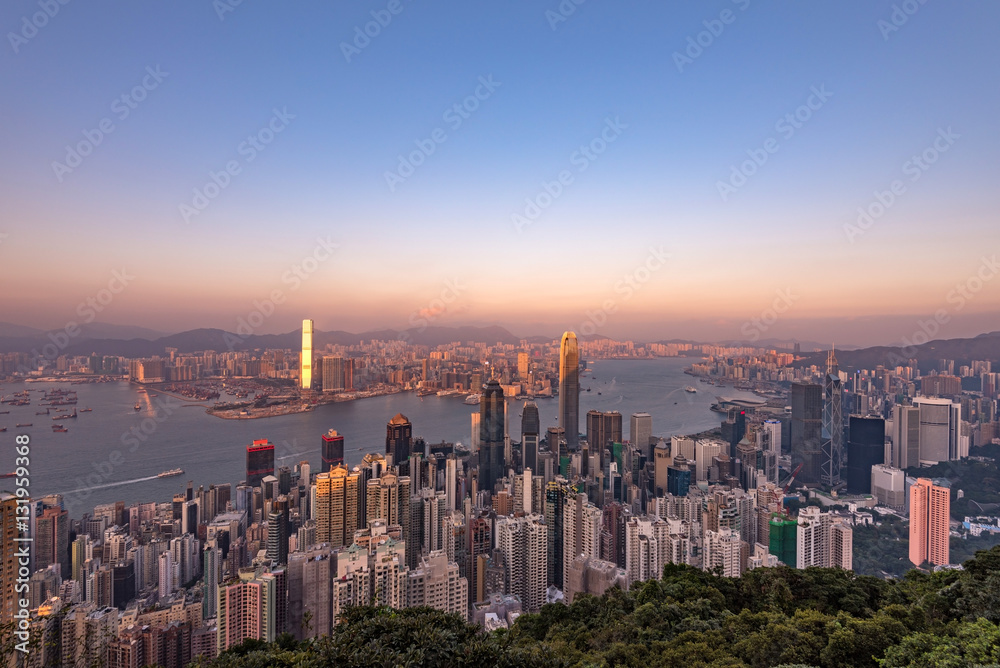 Obraz premium 香港・ビクトリアピークからの風景