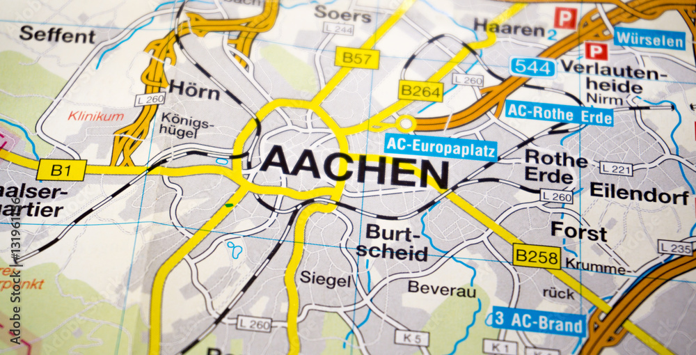 Aachen auf Landkarte Aachen auf Landkarte