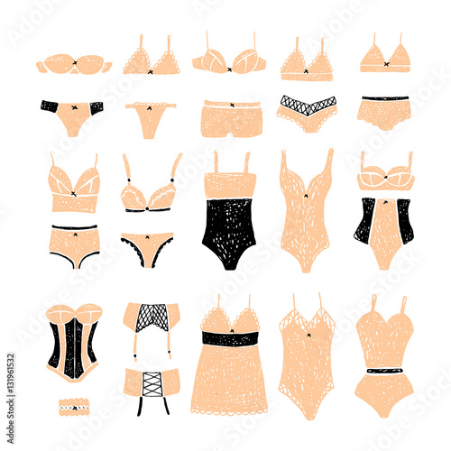 Set of underwear. Lingerie.