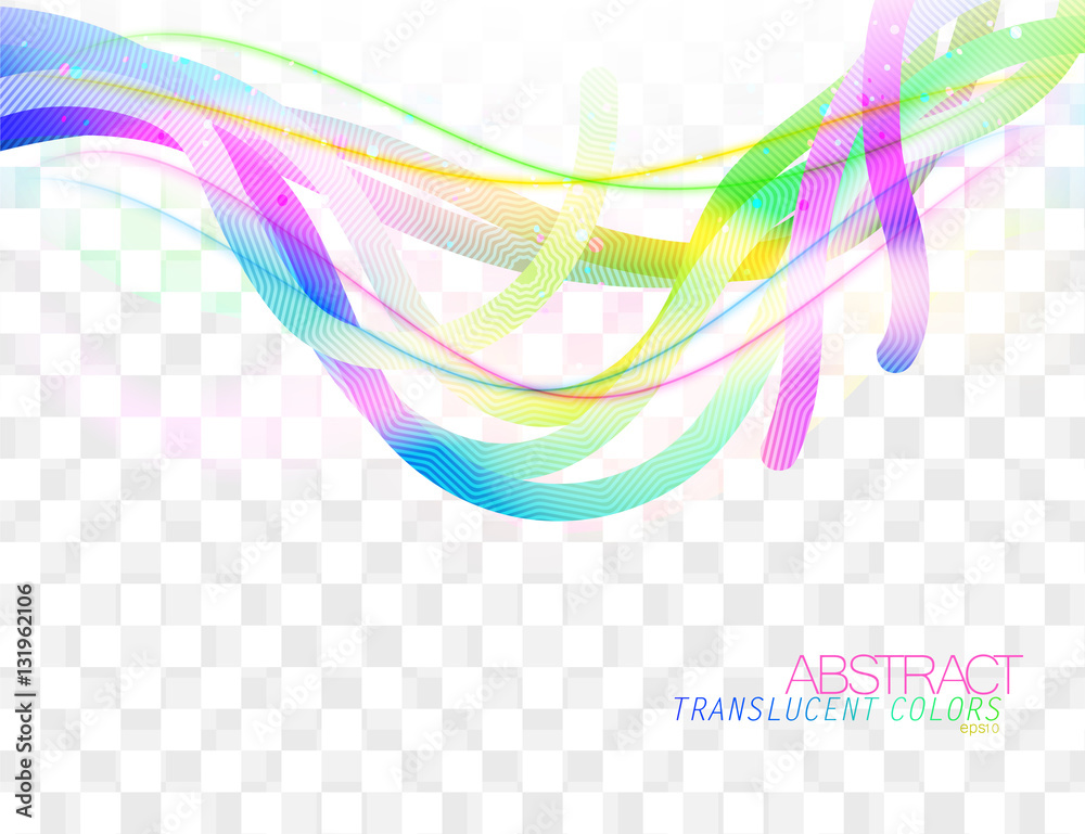 Fototapeta premium Beautiful translucent colors shape scene vector concepts abstract backgrond