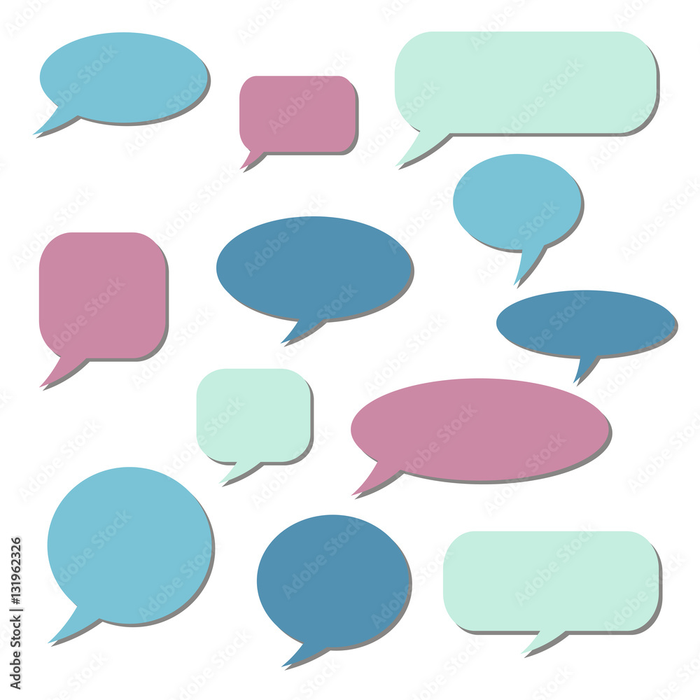 Thought frame. Speech bubble. Dream cloud. Talk balloon. Quote box. Set of vector illustration icons. Thought frame. Speech bubble. Dream cloud. Talk balloon. Quote box. Set of vector illustration icons.