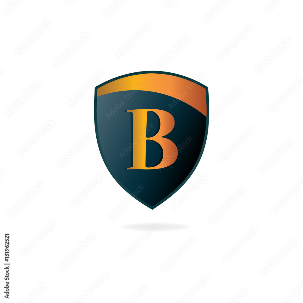 Initial Letter B Shield Logo Design Stock Vector | Adobe Stock