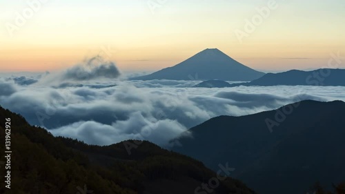 富士山と日の出