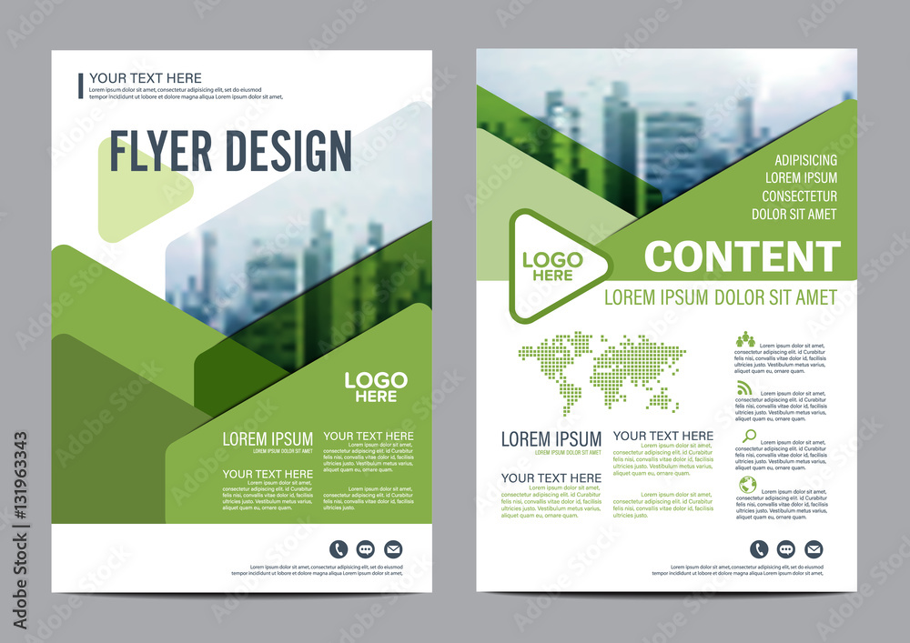 Greenery Brochure Layout design template. Annual Report Flyer Leaflet cover Presentation Modern background. illustration vector in A4 size