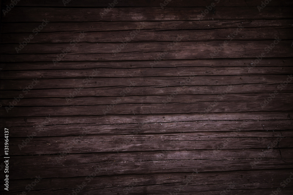 Naklejka premium Dark Wooden Background. Wood Planks.