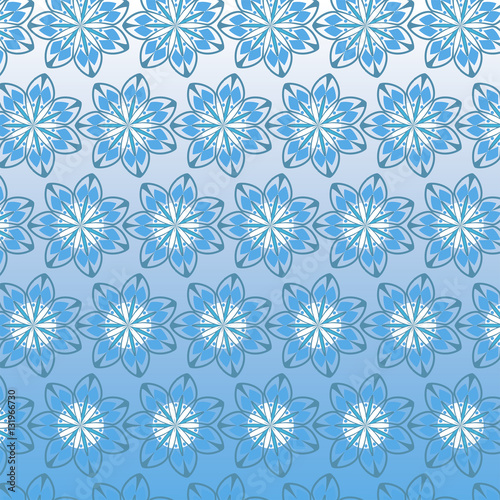 Snowflake scarf on blue background