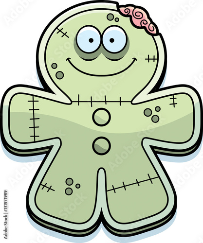 Happy Cartoon Gingerbread Zombie