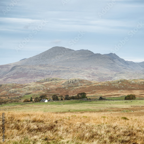 Stunning Autumn Fall landscape image of wide countryside in Lake