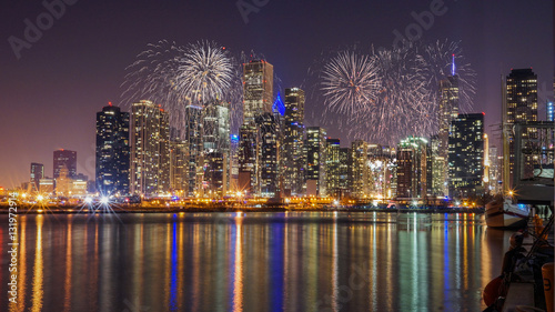 Chicago Skyline Fireworks