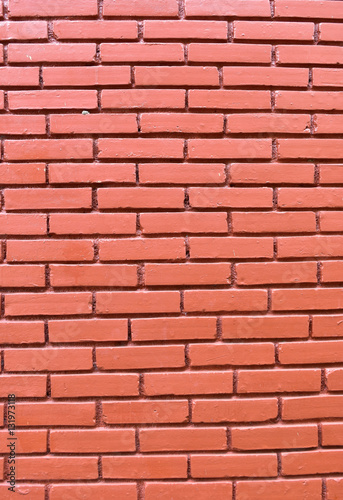 Red brick wall background style decor grunge.