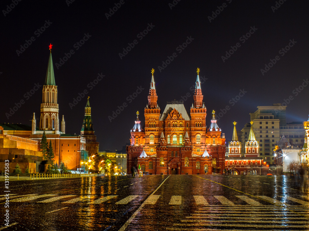 Awesome Red Square at Night