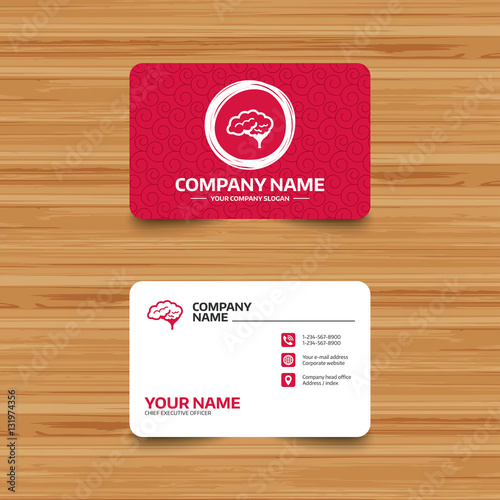 Brain sign icon. Intelligent smart mind.