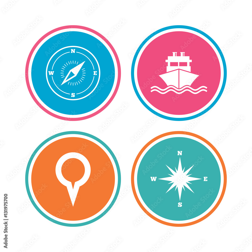 Windrose navigation compass, shipping delivery. Windrose navigation compass, shipping delivery.