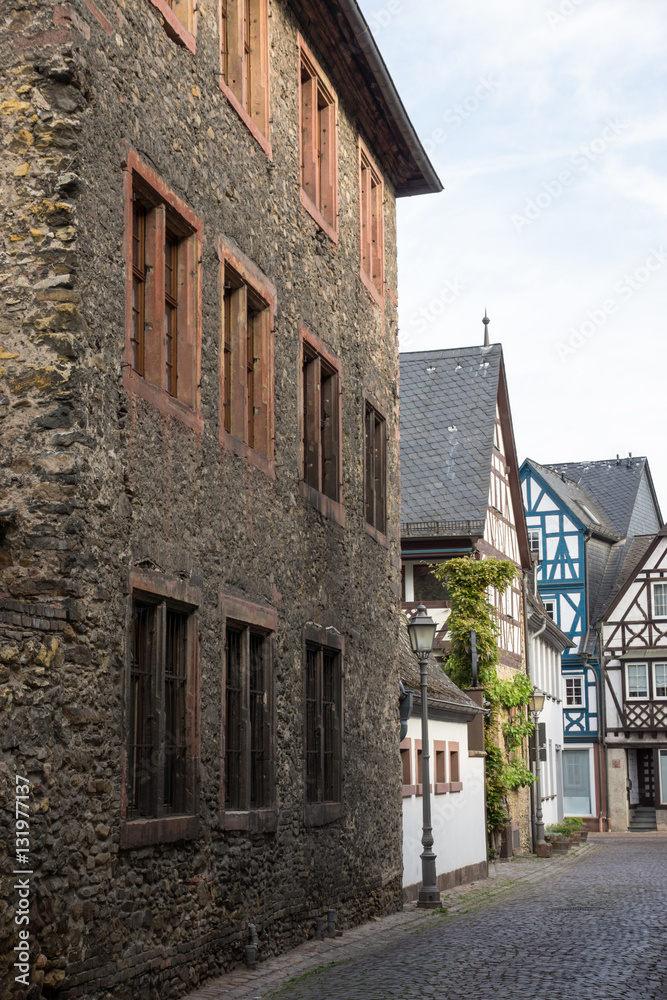 In der historischen Altstadt von Eltville am Rhein, Rheingau, Hessen
