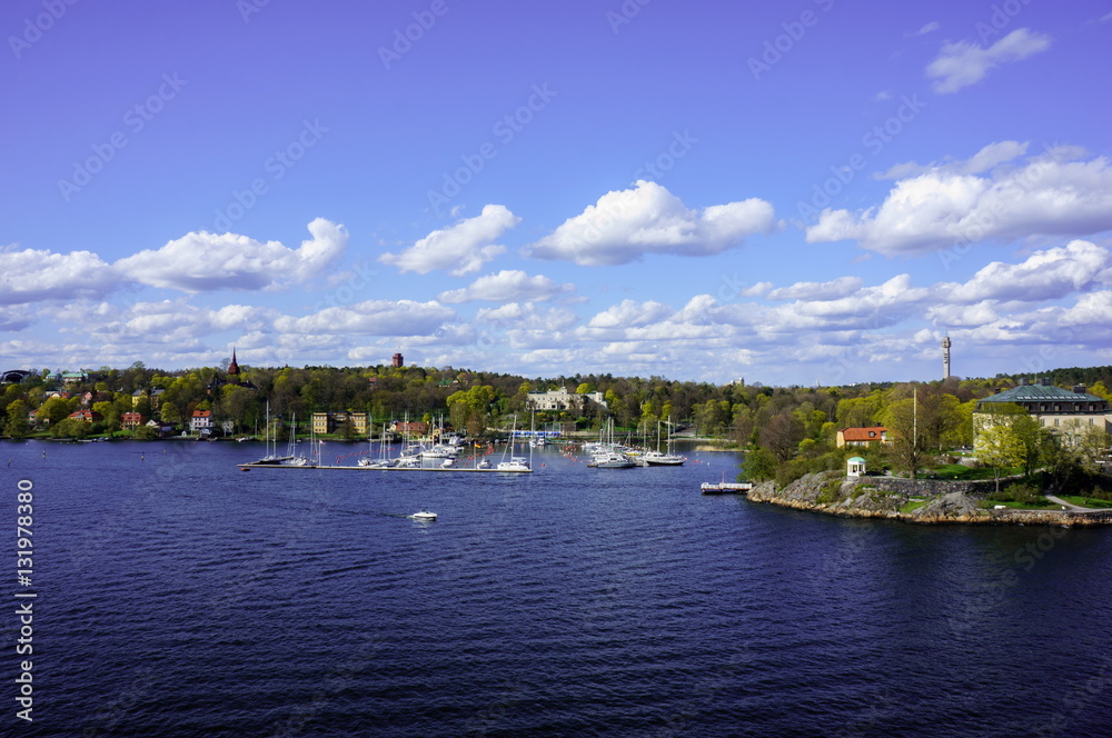 Yacht club on the shores of Stockholm, Sweden Yacht club on the shores of Stockholm, Sweden