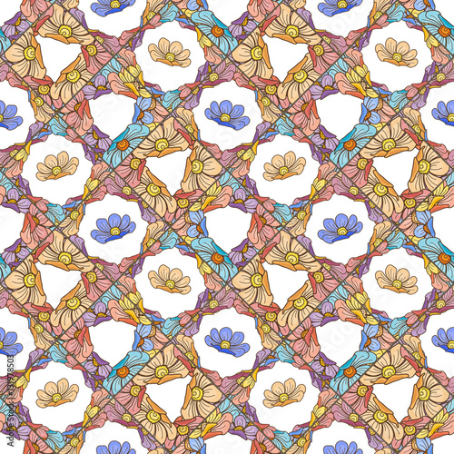 Seamless floral pattern with flowers.