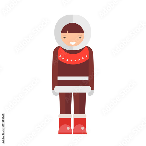 Eskimo vector illustration.