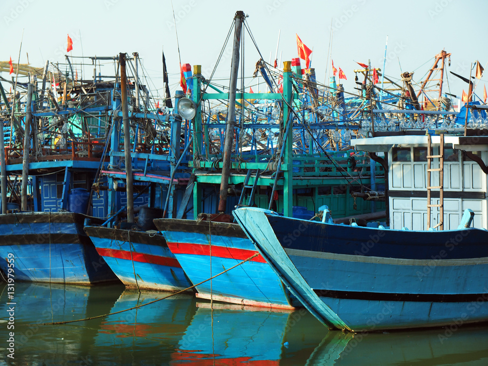 fishing boats in Da Nang