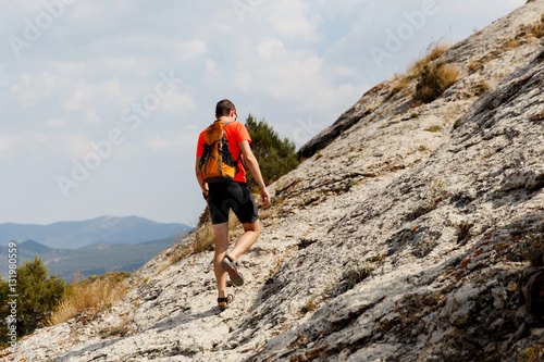 Photo of guy on mountain