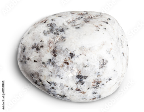 Diorite stone isolated on white with clipping path photo