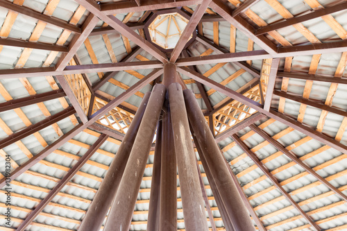 roof structure from the inside as a background