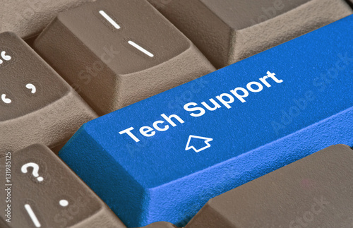 Blue key for tech support