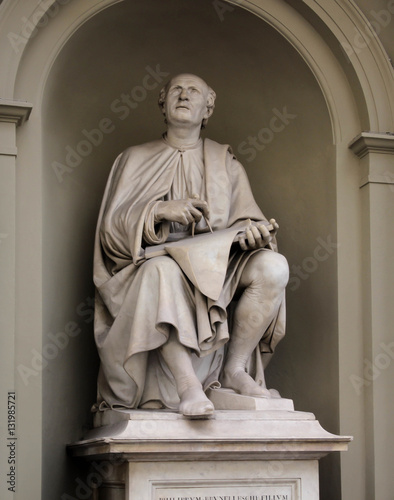 Statue of Filippo Brunelleschi by Luigi Pampaloni he was a famous Italian Renaissance architect and sculptor. photo