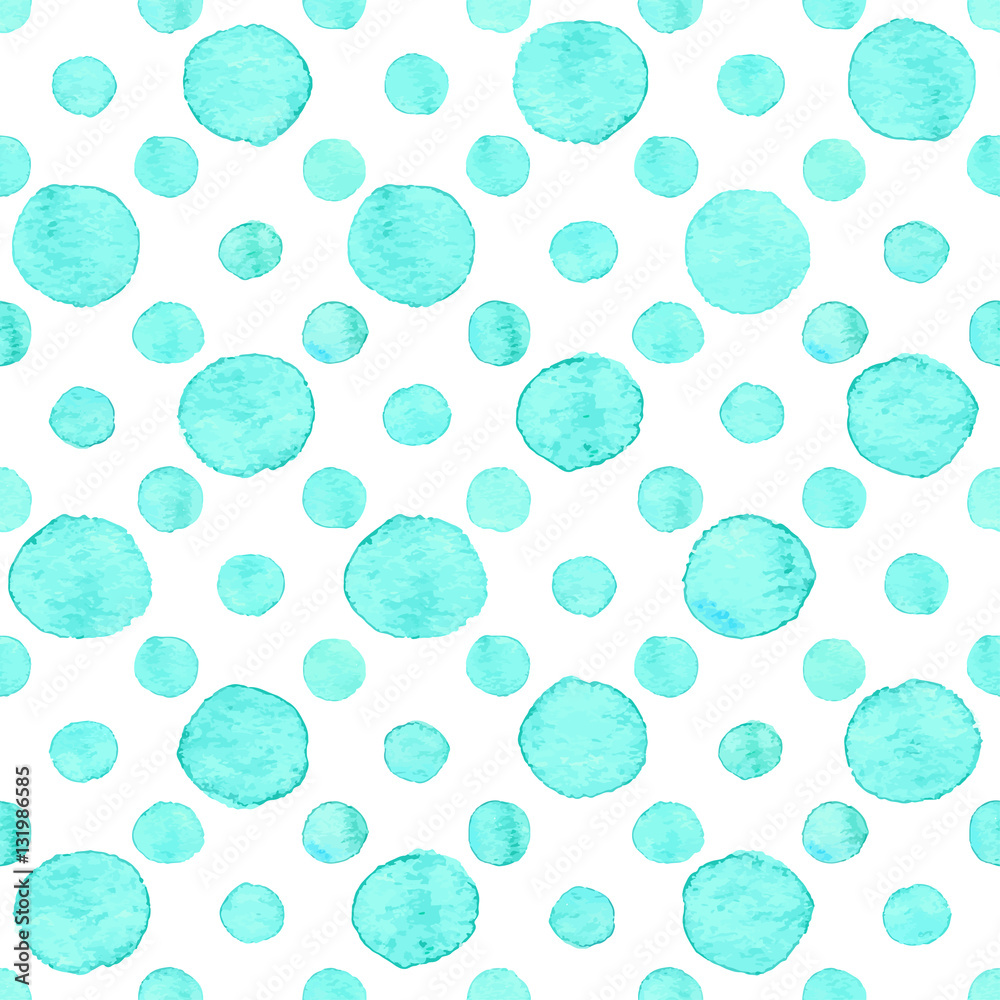 Seamless watercolor dots pattern