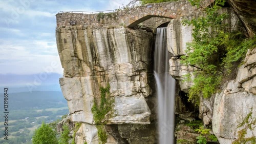 4K moving Timelapse at lookout mountain waterfall between Georgia and Tennessee photo