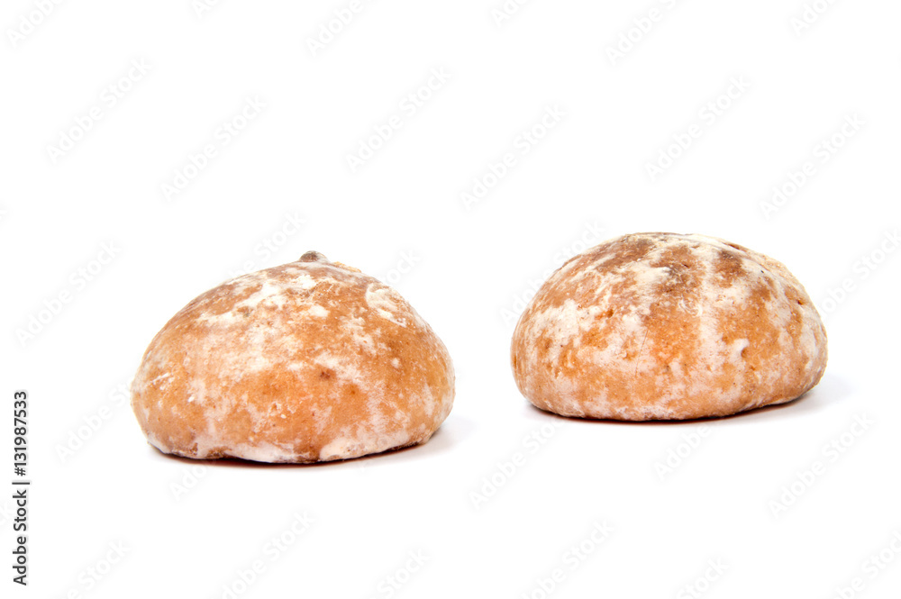 traditional russian gingerbread isolated on white background traditional russian gingerbread isolated on white background