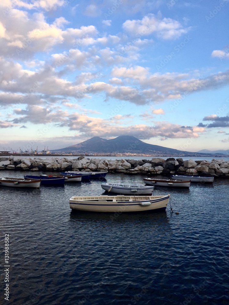 Fototapeta premium Napoli, il golfo ed il Vesuvio