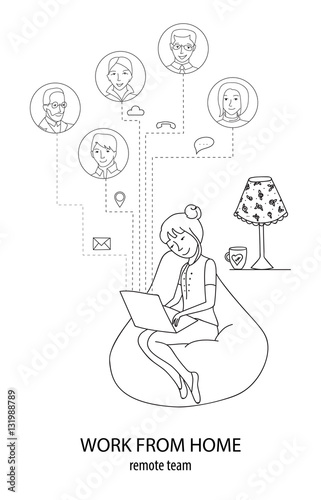 Connect frome home concept