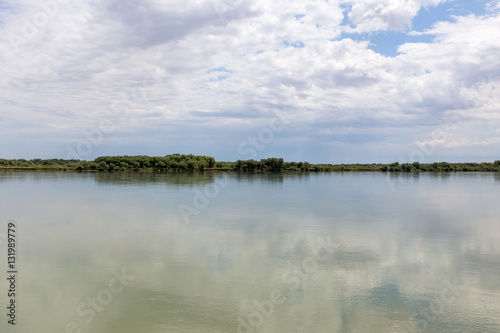 Beautiful nature on the river Syr Darya. Kazakhstan