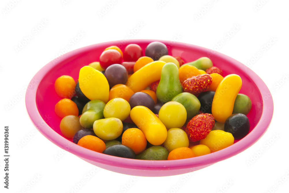 Fruit candy in bowl