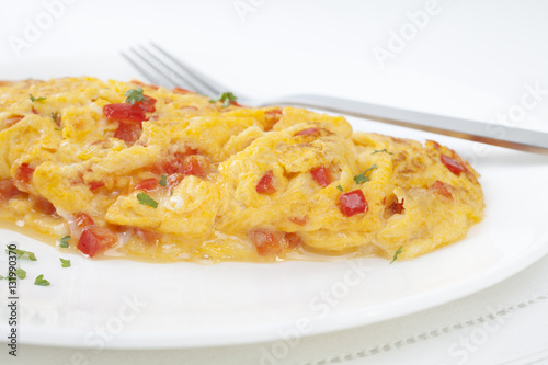 French Omelette with Red Peppers