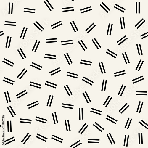 Abstract geometry black and white memphis style fashion pattern