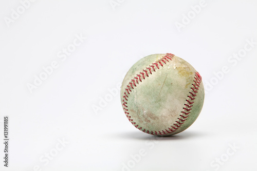 Baseball on a white background 