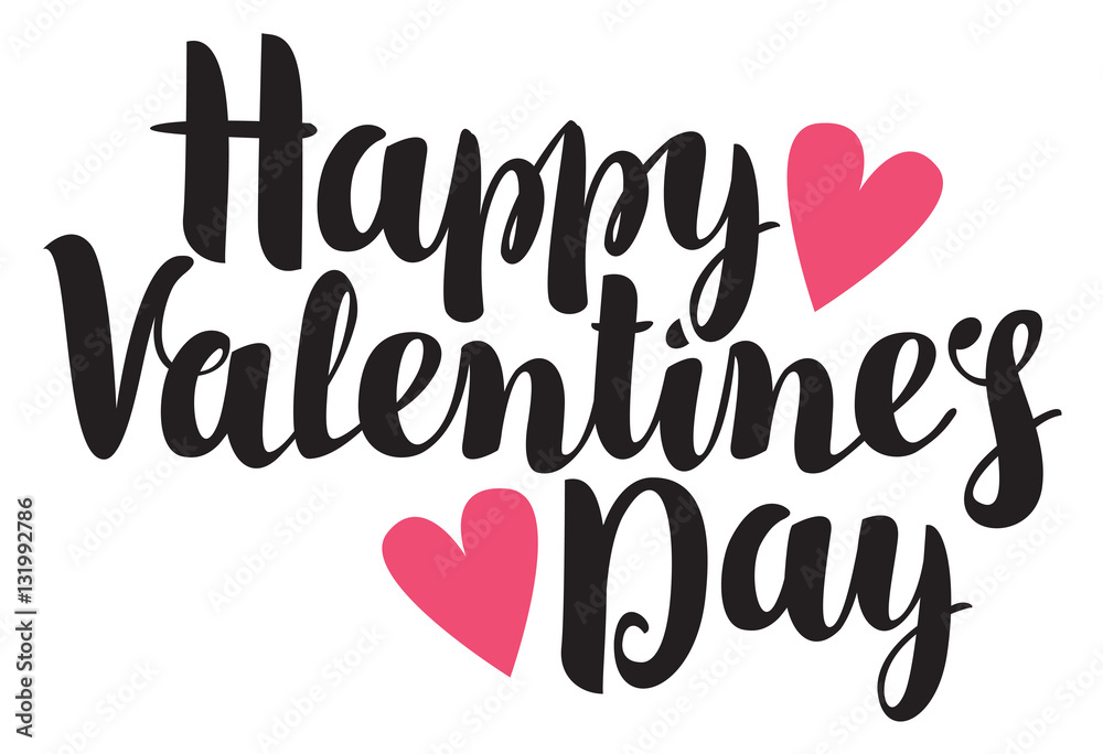 vector inscription happy valentines day with hearts vector inscription happy valentines day with hearts