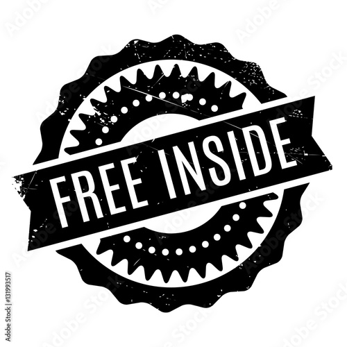 Free Inside stamp. Grunge design with dust scratches. Effects can be easily removed for a clean, crisp look. Color is easily changed.