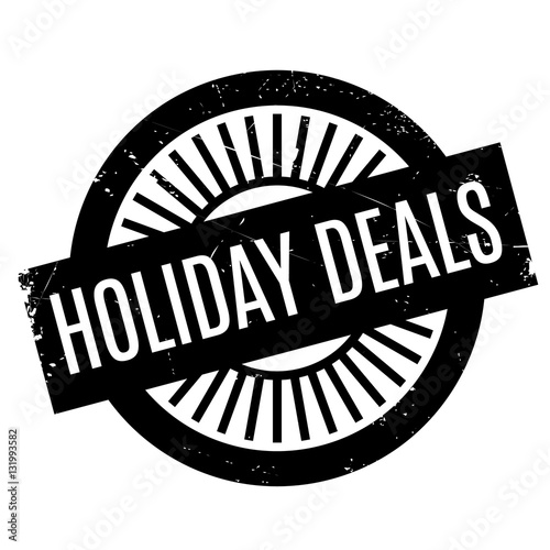Holiday Deals stamp. Grunge design with dust scratches. Effects can be easily removed for a clean, crisp look. Color is easily changed.