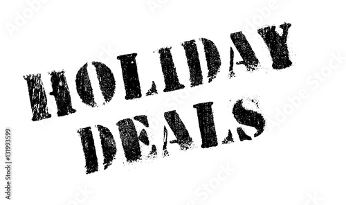 Holiday Deals stamp. Grunge design with dust scratches. Effects can be easily removed for a clean, crisp look. Color is easily changed.