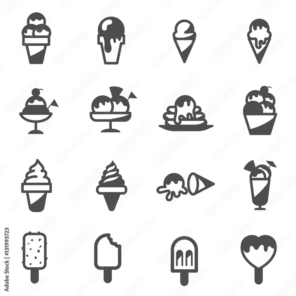 ice cream icon set vector ice cream icon set vector