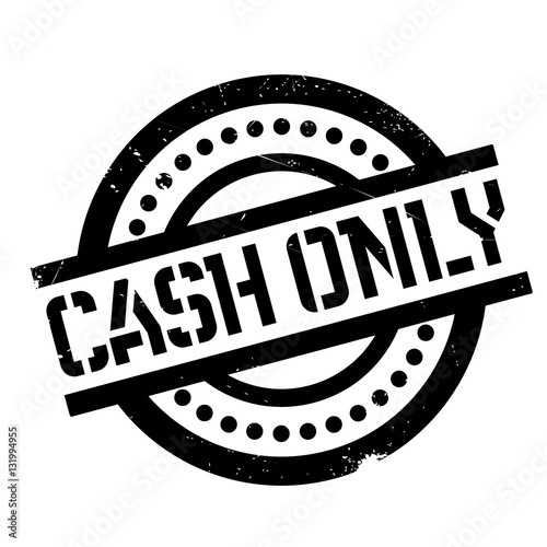 Cash Only rubber stamp. Grunge design with dust scratches. Effects can be easily removed for a clean, crisp look. Color is easily changed.