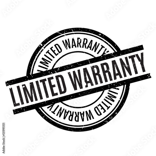 Limited Warranty rubber stamp