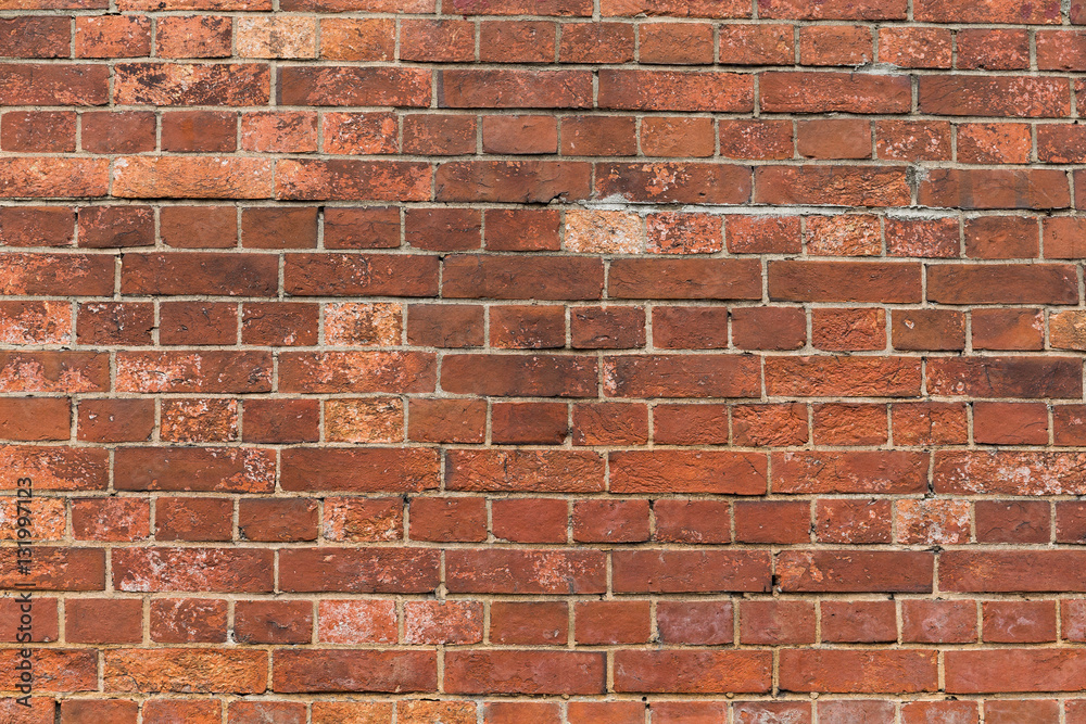 Naklejka premium Old red brick wall